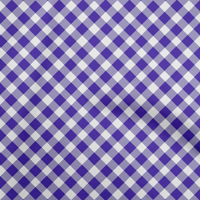 oneOone Velvet Blue Fabric Gingham Check Sewing Craft Projects Fabric Prints By Yard 58 Inch Wide