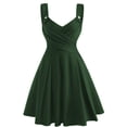 thumbnail image 1 of Fshaion Robe d'Été pour Femmes 2024 Grande Taille Couleur Unie Robe à Bretelles Sans Manches Col en V Robe Aguichant Liquidation à Moins de 10!, 1 of 2