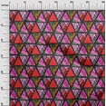 thumbnail image 3 of oneOone Georgette Viscose Orange Fabric Geometric Tropical Texture Craft Projects Decor Fabric Printed By The Yard 42 Inch Wide, 3 of 4
