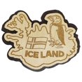 thumbnail image 1 of Printtoo Engraved Wooden Iceland Map Fridge Magnet Souvenir Collectibles Gift, 1 of 1