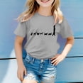 thumbnail image 2 of Hauts d'Été Garçons Filles T-Shirts Unisexes Graphiques à Lettres Manches Courtes Col Rond Design Décontracté T-Shirt Quotidien Printemps pour Enfant 4-5T, 2 of 4