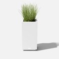 thumbnail image 2 of Veradek Block Series Pedestal Short Plastic Planter - White, 2 of 10
