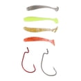 thumbnail image 4 of Bass Fishing Lure Soft Fishing Lures 60Pcs Box Soft Bait Fishing Lures Kit With Stainless Steelnk Hooks Artificial T Tail Pvc Soft Lure Baits For Bass Fishing, 4 of 8