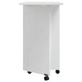 thumbnail image 3 of vidaXL Armoire Roulante avec Bureau Blanc Mousse Bois Massif Pin, 3 of 5
