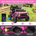 thumbnail image 4 of iYofe Ford Bronco Raptor Electric Ride on Toy Car for Toddler Kids, 12V Battery Powered Ride on Cars w/Remote Control, Bluetooth & Lights, Pink, 4 of 7