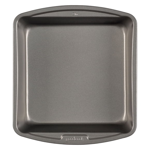 GoodCook Everyday Nonstick Steel Square Cake Pan, 8", Gray
