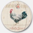 thumbnail image 1 of Designart 'Wood Farm Roaster III' Farmhouse Metal Circle Wall Art, 1 of 3
