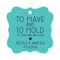 thumbnail image 1 of Darling Souvenir Custom Bonbonniere Gift Tags To Have and To Hold In Case You Get Cold Wedding Party Favor Hang Tags-Turquoise-100 Tags, 1 of 1