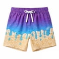 thumbnail image 3 of Kids Swim Trunks for Boys With Ice Print Stretchy Relaxed Quick Dry 3-4 Years Boy Clothes, 3 of 4