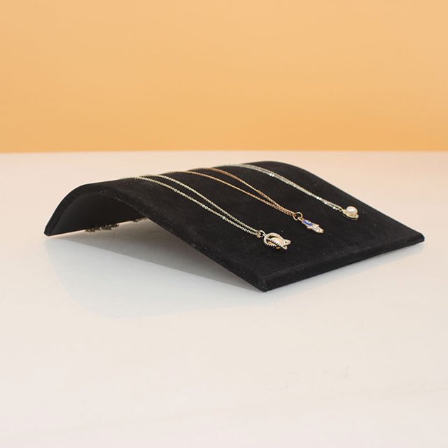 stanreset Support de Bijoux en Forme de Pont de Table Portable Support de Collier Pendentif Support d'Affichage Accessoire Organisateur en Velours