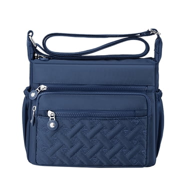 YOUSNH Sacoches Bandoulière Décontractées Imperméables à Multiples Poches pour Femmes, Sac Messager d'Épaule pour Voyage, Randonnée, Quotidien, Sacs d'Épaule Bleu