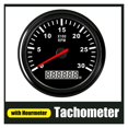 thumbnail image 2 of Tachymètre de Voiture et Bateau, Jauge LCD, Compteur d'Heures 0-3000 4000 6000 Tr/min, Capteur Tacho Marin, Rétroéclairage Rouge 12V/24V, Facile à Calibrer, 2 of 7