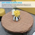 thumbnail image 4 of Indoor Outdoor Patio  Fitted Vinyl Tablecloth Flannel Elastic Edge Waterproof Plastic Cover, 4 of 9