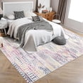 thumbnail image 2 of Twister.CK Washable 8' x 10' Vintage Striped Area Rug, Soft Living Room Rug Stain Resistant Indoor Carpet Non Slip Low Pile Floor Cover for Bedroom Dining Room, Colorful, 2 of 8