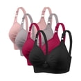thumbnail image 1 of Yuyuzo Wireless Bras for Women 4 Pack Full Coverage Plus Size Liftup Support Push up Everyday Bras, 1 of 6