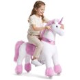 thumbnail image 1 of PonyCycle Ride-On Unicorn Toy for Kids, Plush Riding Toy with Sound & Hand Brake, Kid-Powered, Ages 7+, Pink, Ux502, 1 of 10