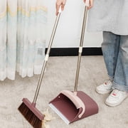 Chmadoxn Dorm Room Essentials, Brooms And Dustpan Set, Brooms And Dustpan Set For Home, Stainless Steel Handle Brooms With Dustpan Combo Set For Home Office Broom and dustpan
