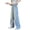 Blue, variant on YOUSNH Girls Fashion Embroidered Pants Elastic Waist Wide Leg Jeans Loose Casual Demin Pants with Pockets Girls Pants Blue 13-14 Years