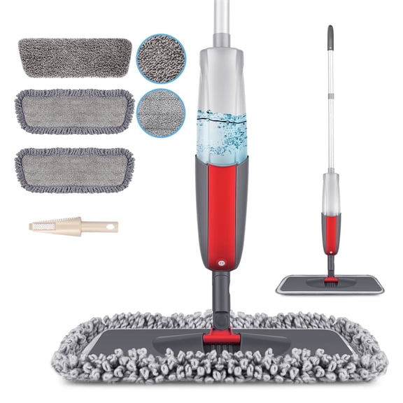 SUGARDAY Vadrouilles en Microfibre à Vaporisateur pour le Nettoyage des Planchers Humide et Sec, Poussière, Bois Franc, Vadrouille pour Plancher de Cuisine