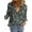 Green, variant on WZXFASHION Women's Casual V Neck Floral Print Roll Up Long Sleeve Chiffon Button Down Blouses Top Shirts Clearance Sales Today Deals Prime Women's Long sleeve T-shirt