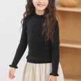 thumbnail image 2 of Posijego Girls Turtleneck Sweaters Ribbed Knit Long Sleeve Sweater T-Shirts Winter Slim Basic Tee Tops for Little Girls, 2 of 3
