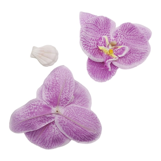 keepw 50pcs Silk Easy To Clean Artificial Orchid Petals For Maintenance Eco-friendly Low Maintenance light purple 1Set