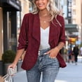 thumbnail image 4 of Cardigan pour Femmes, Cardigan Mode Ajusté Décontracté à Col Rabattu, Coupe Près du Corps, Manteau Léger, Blazer pour Femmes, 4 of 8