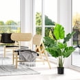 thumbnail image 2 of Costway 4FT Artificial Monstera Deliciosa Plant Palm Tree Indoor Outdoor, 2 of 7