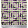 thumbnail image 1 of Soimoi Poly Georgette Fabric Argyle Check Printed Craft Fabric by The Yard 52 Inch Wide, 1 of 3