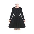 thumbnail image 1 of Robe Fille Noire Papillon Poche Vintage Française Manches Longues 7 Ans, 1 of 7