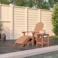 thumbnail image 1 of vidaXL Garden Adirondack Chair with Footstool & Table HDPE Brown, 1 of 4