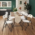 thumbnail image 3 of COSCO Solid Resin Plastic Folding Chair, Indoor/Outdoor, Double Braced, White, 4-Pack, 3 of 8