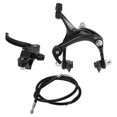 thumbnail image 4 of Graflsoa Alloy Front/Rear Caliper Brake Set for Fixed Gear and Road Bikes - Black/Silver, Includes Brake Handle and Cable with Cord, 4 of 6