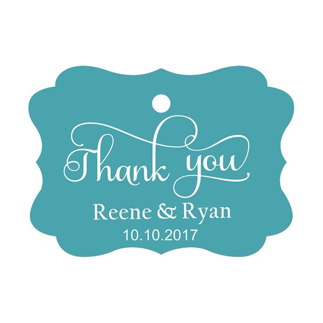 100 Pcs Merci Personnalisé Hang Tags Personnalisé Cadeau de Faveur de Mariage Papier Tags