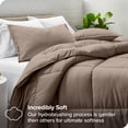 thumbnail image 2 of Bare Home Goose Down Alternative Comforter Set - 3 Piece Set - King/Cal King, Taupe, 2 of 7