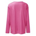 thumbnail image 5 of Timegard Womens Tops Long Sleeve Round Neck Solid Color Basic Tee Fall Casual Comfy Loose Tops Blouse, 5 of 5