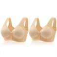 thumbnail image 1 of Yuyuzo Front Closure Bras for Women Plus Size 2 Pack Full Support Wireless Comfortable Everyday Bra, 1 of 4