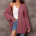 thumbnail image 2 of Pompotops Mode Femmes Décontracté Manches Longues Long Manteau Chandail Cardigan Blouse Hauts Liquidation, 2 of 7