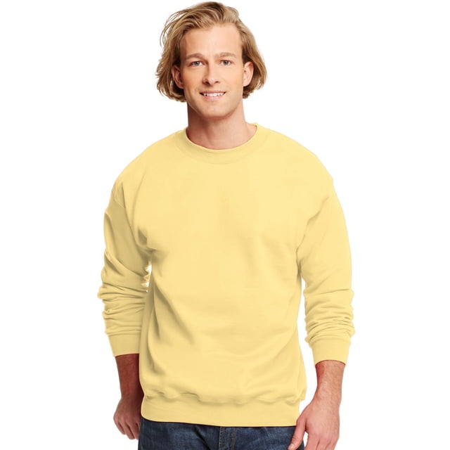 Hanes Ultimate Cotton Adult Crewneck Sweatshirt, S, Daffodil Yellow