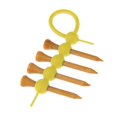 thumbnail image 3 of Support de Rangement pour Outils Sportifs avec 3 Pcs d'Accessoires en Bois pour T-Shirts de Golf Jaune, 3 of 8