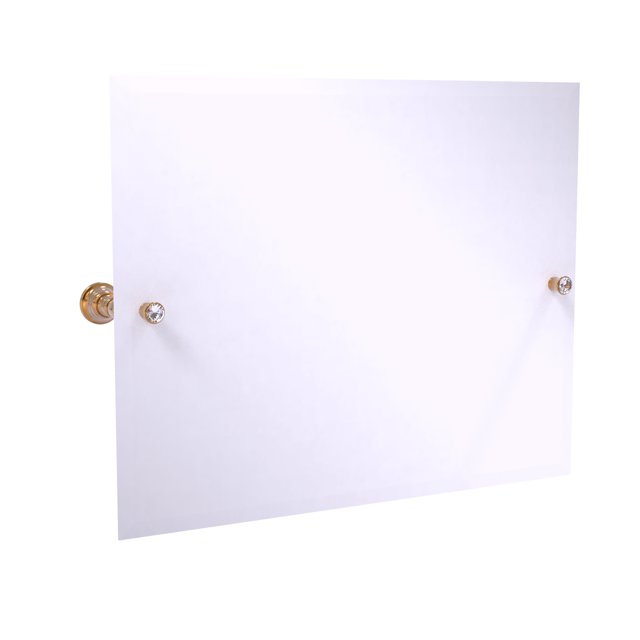 Miroir Inclinable Rectangulaire Paysage de la Collection Carolina Crystal avec Bord Biseauté