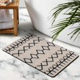 thumbnail image 3 of Experience Soft Luxury with our 20x32in Boho Bathroom Runner Rug - Non-Slip, Moroccan Geometric Design, Long Bath Mat, Soft and Machine Washable, Perfect for any Farmhouse Decor, 3 of 5