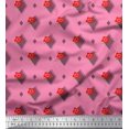 thumbnail image 1 of Soimoi polyester Crepe Fabric Diamond Shape & Floral Artistic Print Fabric by Yard 52 Inch Wide, 1 of 1