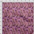 thumbnail image 4 of oneOone Silk Tabby Purple Fabric Tropical Craft Projects Decor Fabric Printed By The Yard 42 Inch Wide, 4 of 5