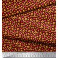 thumbnail image 2 of Soimoi Viscose Chiffon Fabric Coke & Burger Food Decor Fabric Printed Yard 42 Inch Wide, 2 of 3