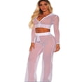 thumbnail image 1 of Ensemble de Bikini Transparent en Maille pour Femmes Maillot de Bain Haut+pantalon, 1 of 5