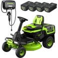 thumbnail image 1 of Greenworks 80V 30" Cordless Riding Lawn Tractor, (4) 6.0Ah Batteries and 600W Charger, 1 of 14