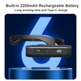 thumbnail image 2 of CUITING Caméra Vidéo 4K 30 Ips pour la Tête avec Contrôle par Application Noire, 2 of 8