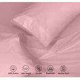 thumbnail image 4 of RUVANTI 100% Cotton Queen Sheets, Percale Queen Sheet Set, Bridal Rose, 4 of 5