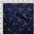 thumbnail image 3 of oneOone Velvet Dark Blue Fabric Leaves Craft Projects Decor Fabric Printed By The Yard 58 Inch Wide, 3 of 4